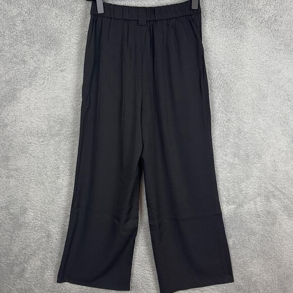 Area Stars Layla Wide Leg Crepe Satin Dress Pants Black Size S Revolve Brand - Picture 3 of 10